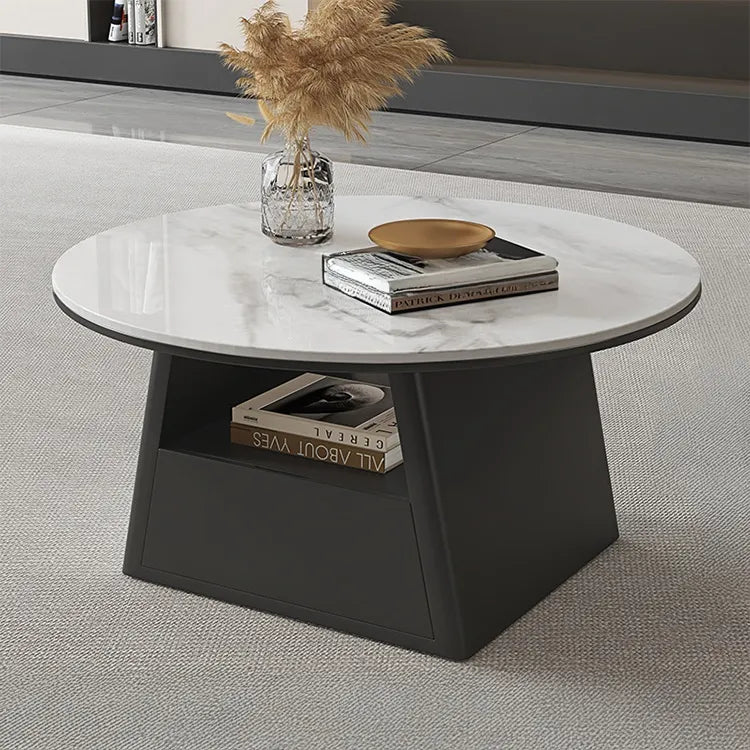 Coffee table COLOR1 COLOR2 White Black Brown Solid wood Sintered Stone Multi-layer board htyjj-6587