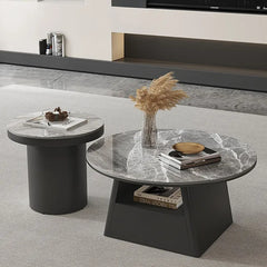 Coffee table COLOR1 COLOR2 White Black Brown Solid wood Sintered Stone Multi-layer board htyjj-6587