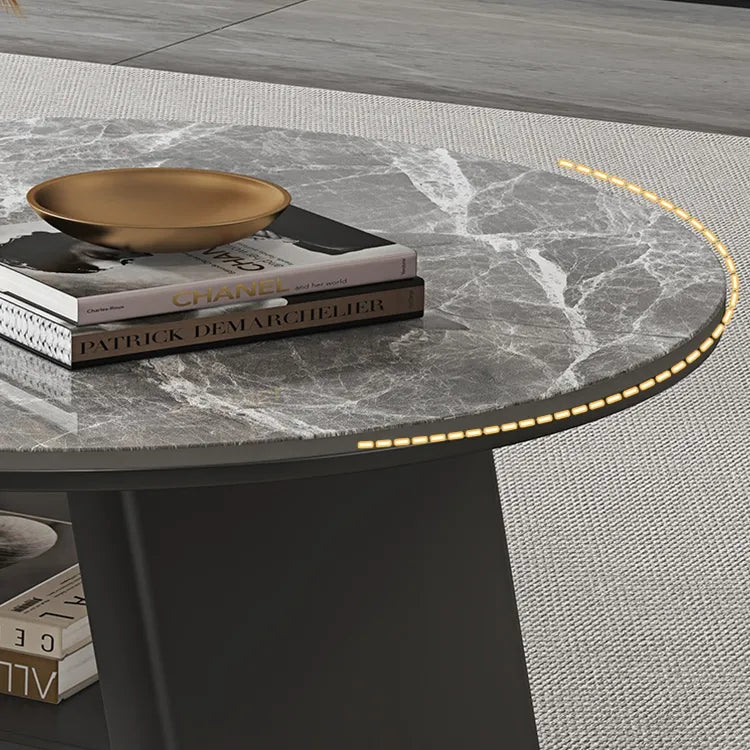 Coffee table COLOR1 COLOR2 White Black Brown Solid wood Sintered Stone Multi-layer board htyjj-6587