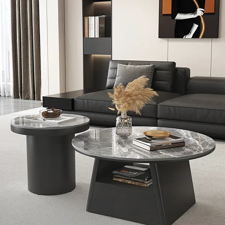 Coffee table COLOR1 COLOR2 White Black Sintered Stone htyjj-6588
