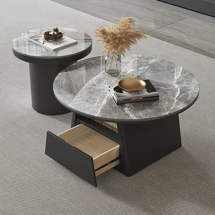 Coffee table COLOR1 COLOR2 White Black Sintered Stone htyjj-6588