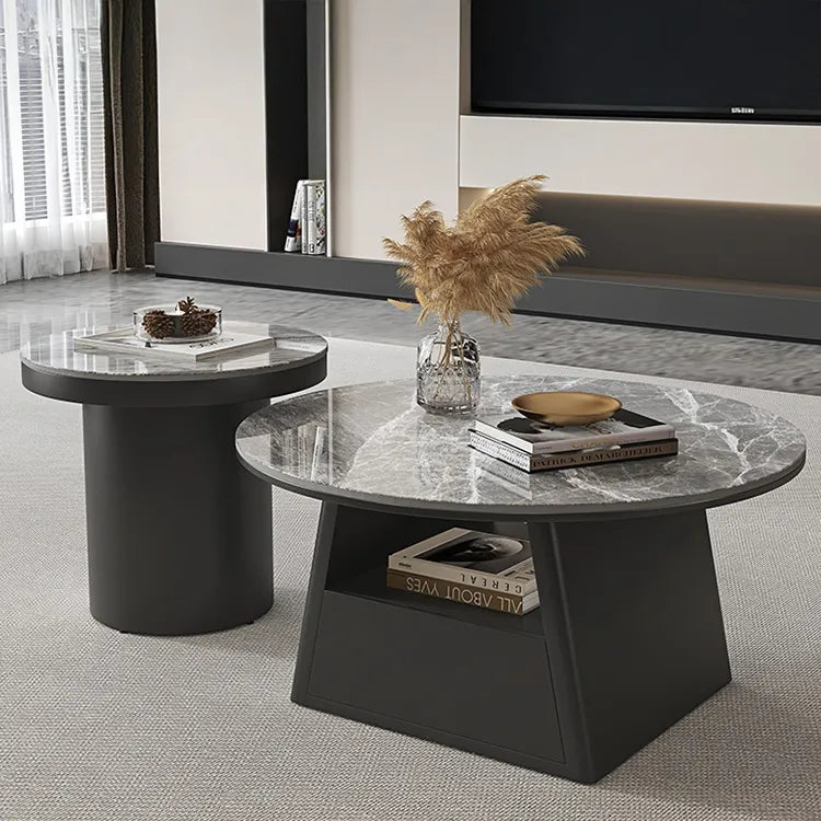 Coffee table COLOR1 COLOR2 White Black Sintered Stone htyjj-6588