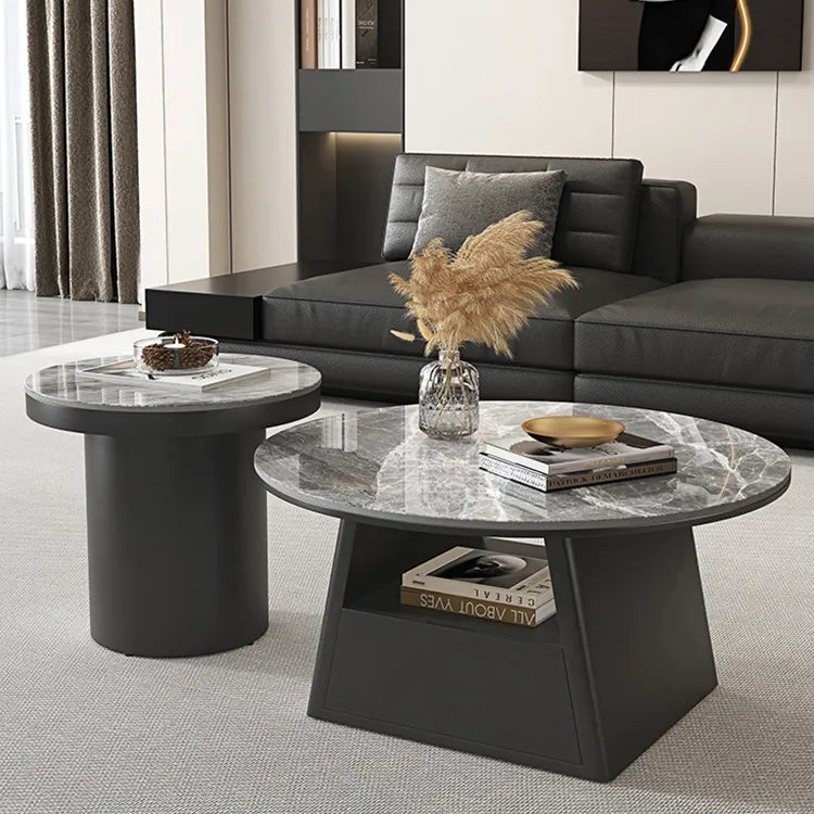 Coffee table COLOR1 COLOR2 White Black Sintered Stone htyjj-6588