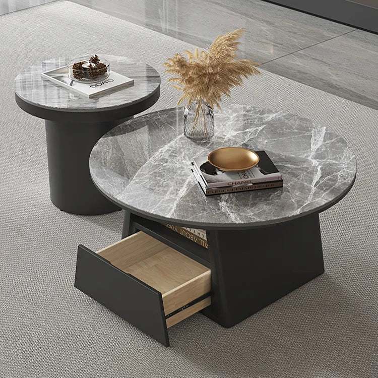 Coffee table COLOR1 COLOR2 White Black Sintered Stone htyjj-6588