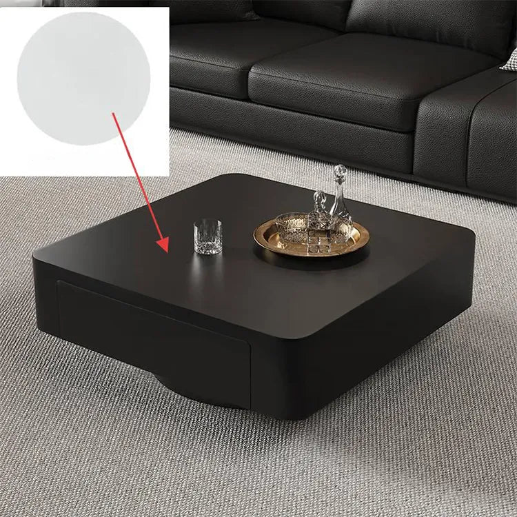 Coffee table COLOR1 COLOR2 White Black Solid wood Sintered Stone htyjj-6590