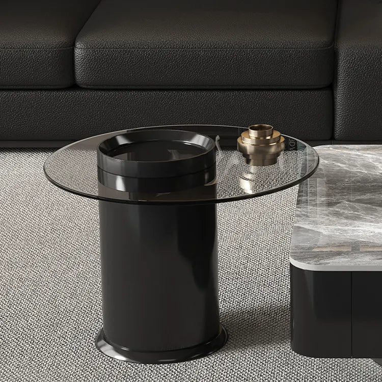Coffee table COLOR1 COLOR2 White Black Solid wood Sintered Stone htyjj-6590