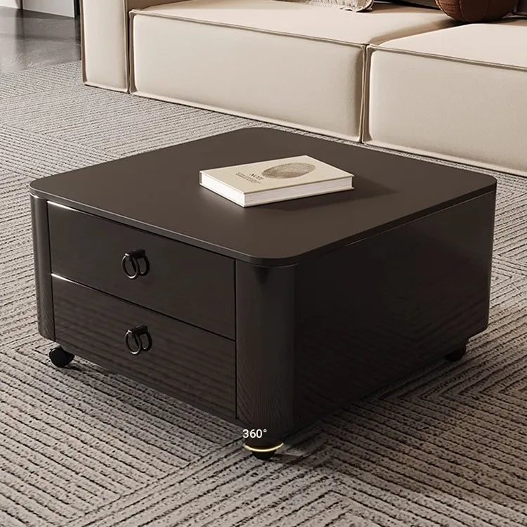 Coffee table SET1 SET2 Black SET3 Sintered Stone Tempered glass Solid wood htyjj-6592