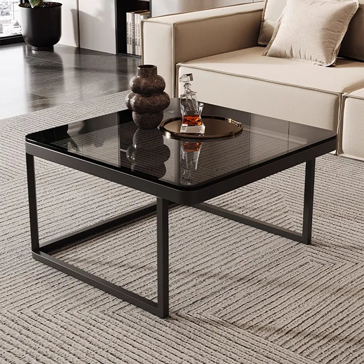 Coffee table SET1 SET2 Black SET3 Sintered Stone Tempered glass Solid wood htyjj-6592