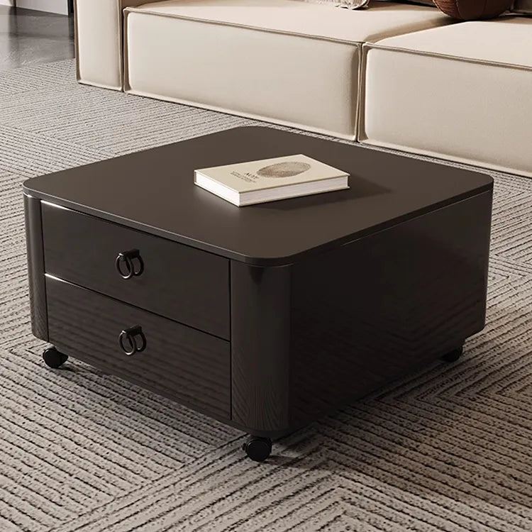 Coffee table SET1 SET2 Black SET3 Sintered Stone Tempered glass Solid wood htyjj-6592
