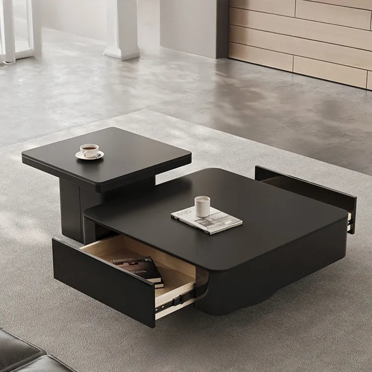 Coffee table Black COLOR1 COLOR2 COLOR3 Sintered Stone Solid wood htyjj-6593