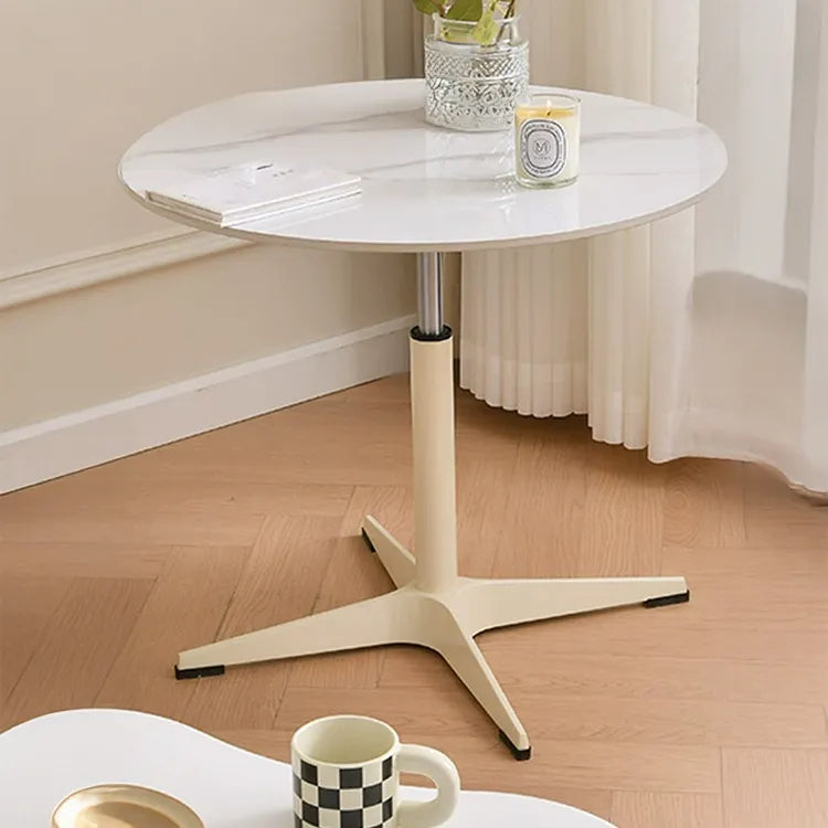 Coffee table COLOR1 White Sintered Stone Aluminum alloy htyjj-6597