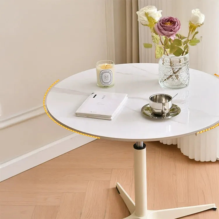 Coffee table COLOR1 White Sintered Stone Aluminum alloy htyjj-6597