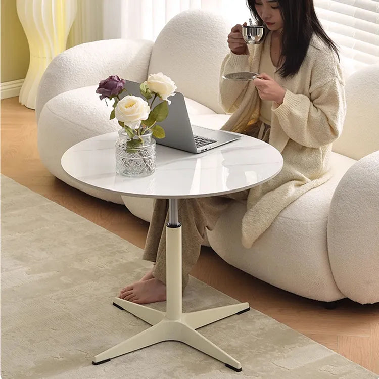 Coffee table COLOR1 White Sintered Stone Aluminum alloy htyjj-6597