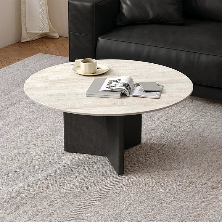 Coffee table COLOR1 COLOR2 Black White Sintered Stone Eco-friendly Board htyjj-6599