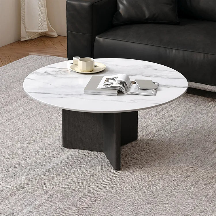 Coffee table COLOR1 COLOR2 Black White Sintered Stone Eco-friendly Board htyjj-6599