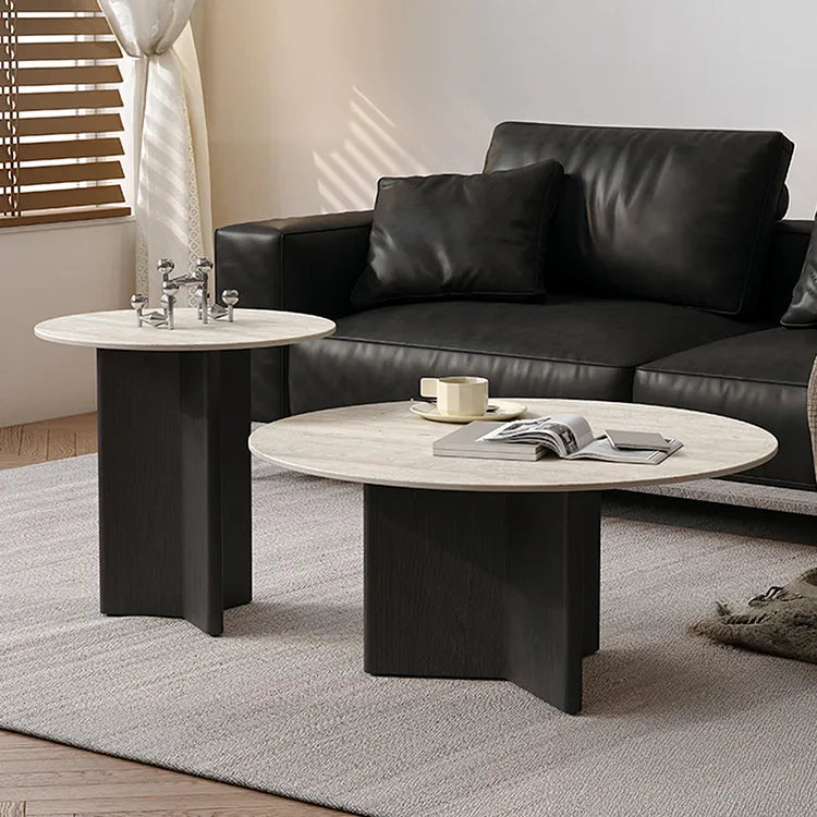 Coffee table COLOR1 COLOR2 Black White Sintered Stone Eco-friendly Board htyjj-6599