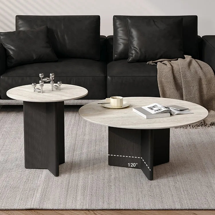Coffee table COLOR1 COLOR2 Black White Sintered Stone Eco-friendly Board htyjj-6599