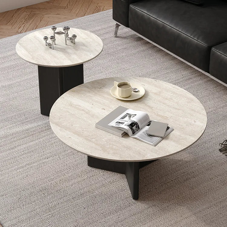 Coffee table COLOR1 COLOR2 Black White Sintered Stone Eco-friendly Board htyjj-6599