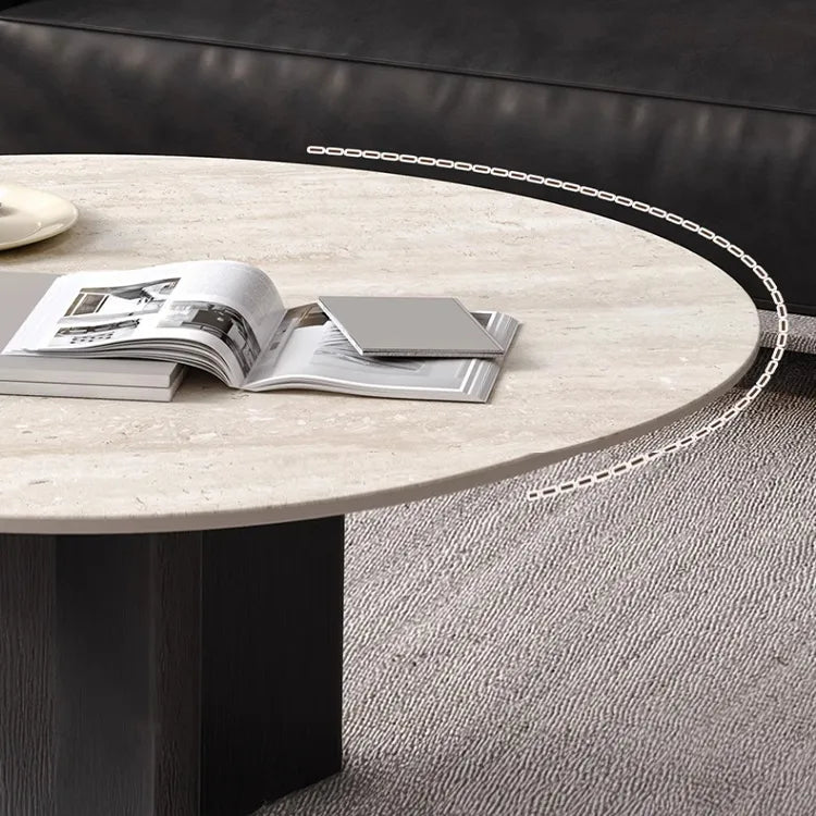 Coffee table COLOR1 COLOR2 Black White Sintered Stone Eco-friendly Board htyjj-6599