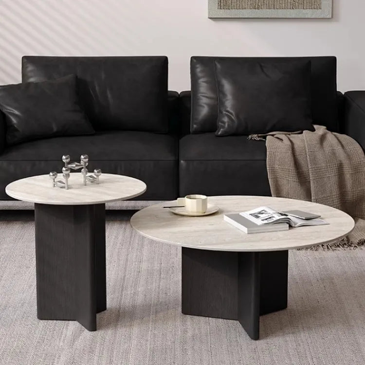 Coffee table COLOR1 COLOR2 Black White Sintered Stone Eco-friendly Board htyjj-6599
