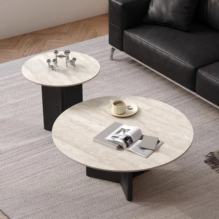 Coffee table COLOR1 COLOR2 Black White Sintered Stone Eco-friendly Board htyjj-6599