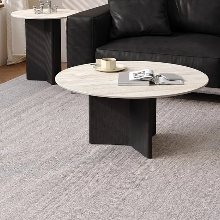 Coffee table COLOR1 COLOR2 Black White Sintered Stone Eco-friendly Board htyjj-6599