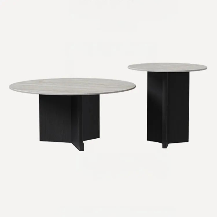 Coffee table COLOR1 COLOR2 Black White Sintered Stone Eco-friendly Board htyjj-6599