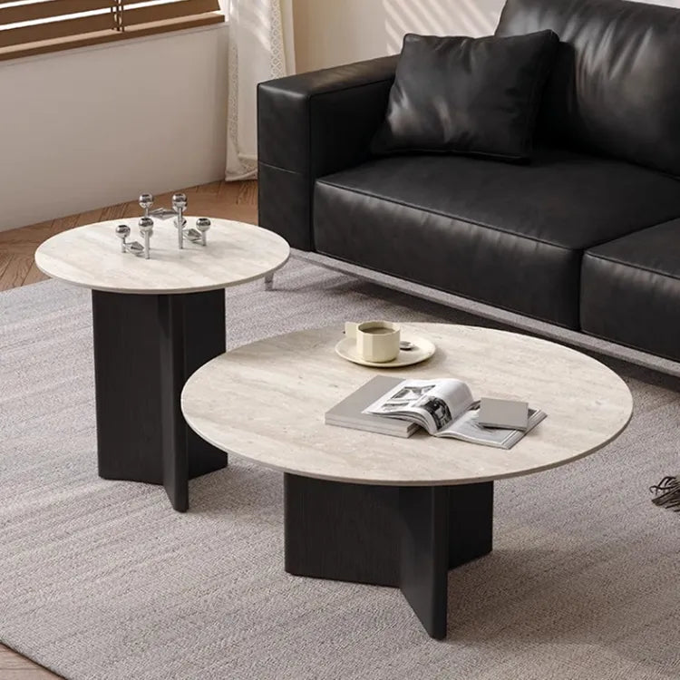 Coffee table COLOR1 COLOR2 Black White Sintered Stone Eco-friendly Board htyjj-6599