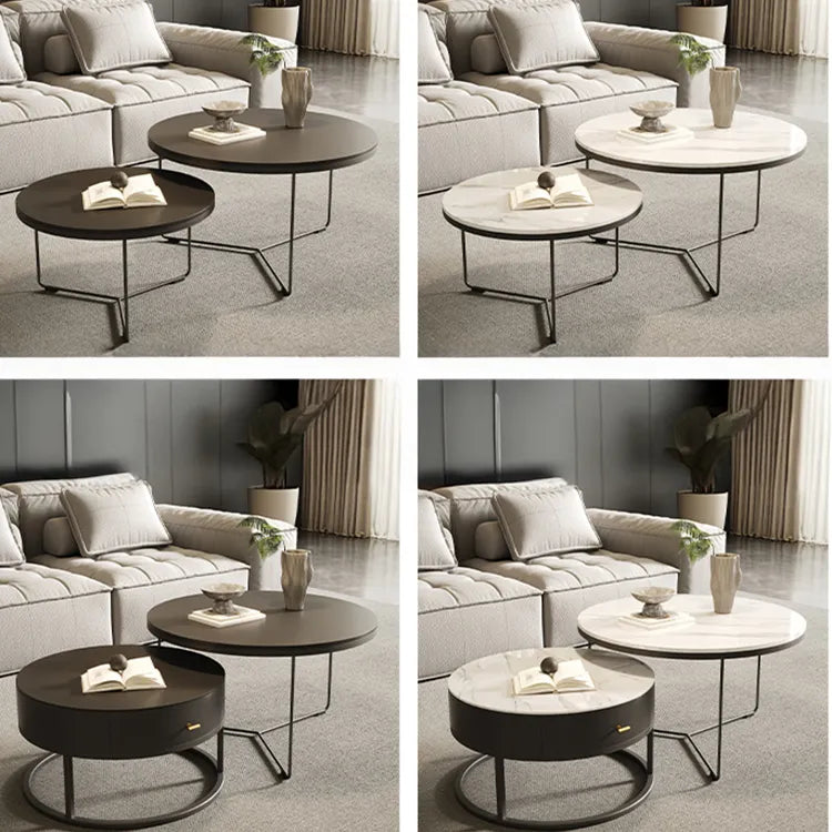 Coffee table Black COLOR1 Sintered Stone Eco-friendly Board htyjj-6600