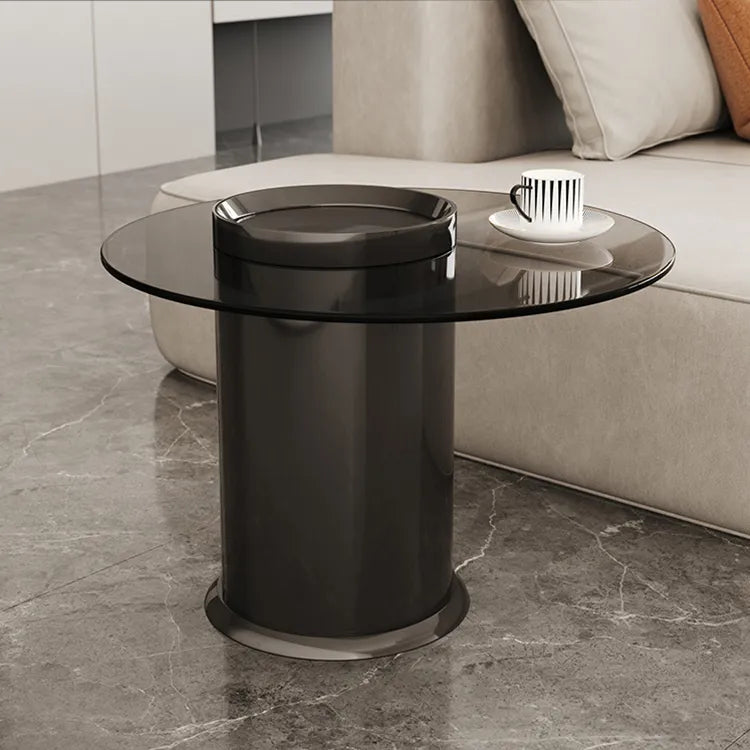 Coffee table Black Brown Tempered glass Multi-layer board htyjj-6601