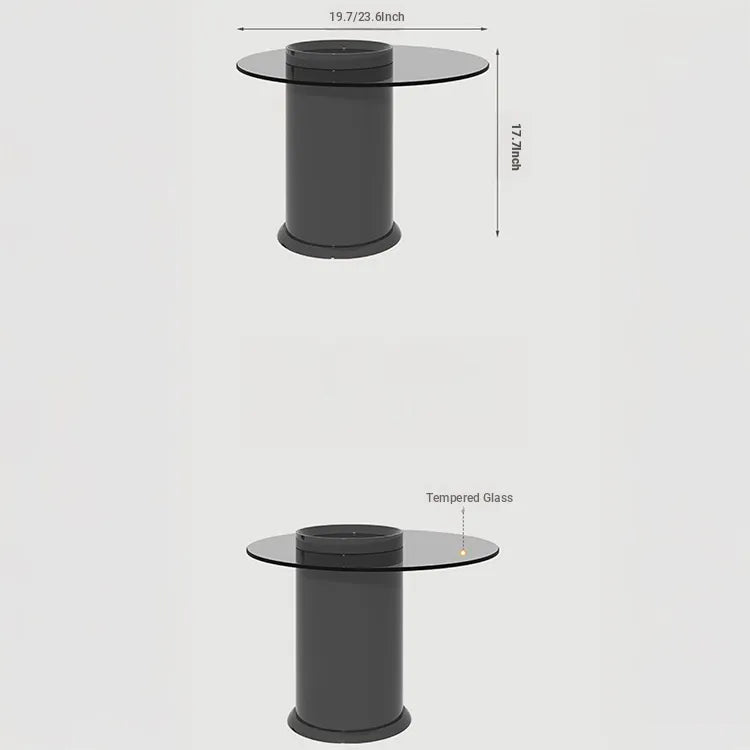 Coffee table Black Brown Tempered glass Multi-layer board htyjj-6601