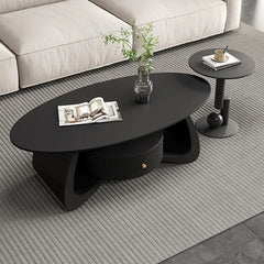 Coffee table Black COLOR1 Solid wood Sintered Stone htyjj-6603