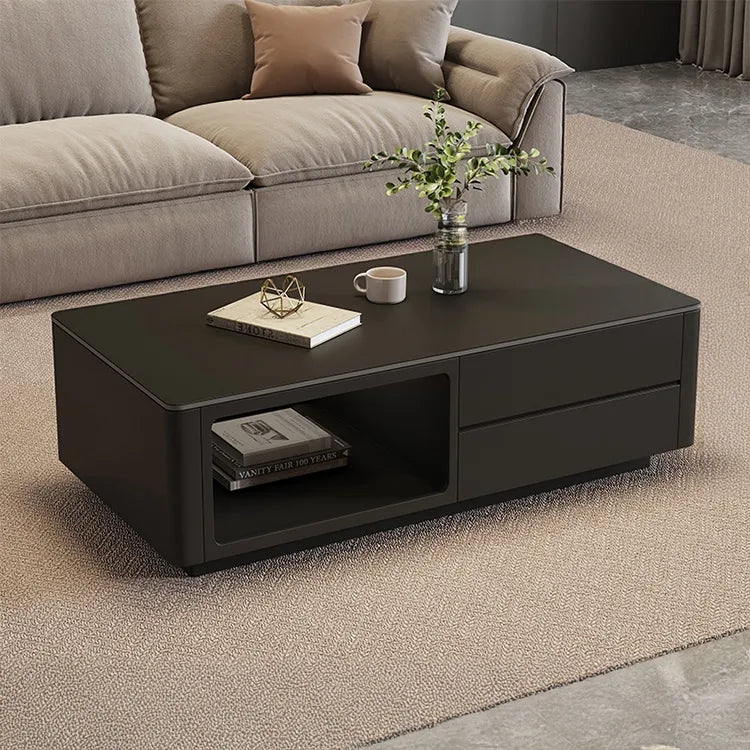 Coffee table Black White COLOR1 COLOR2 Solid wood Sintered Stone htyjj-6604