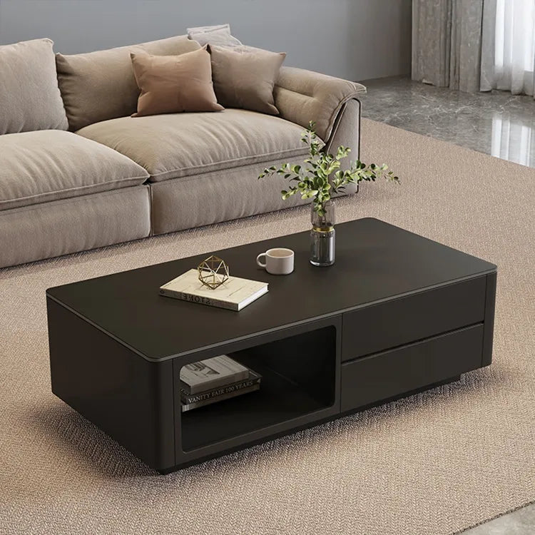 Coffee table Black White COLOR1 COLOR2 Solid wood Sintered Stone htyjj-6604