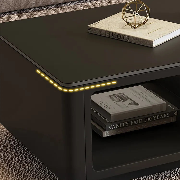 Coffee table Black White COLOR1 COLOR2 Solid wood Sintered Stone htyjj-6604