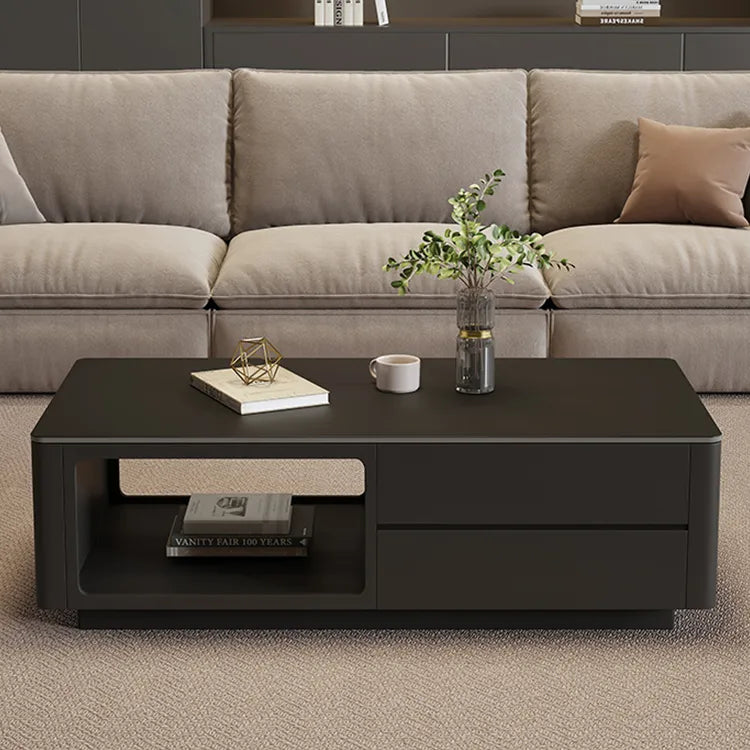 Coffee table Black White COLOR1 COLOR2 Solid wood Sintered Stone htyjj-6604
