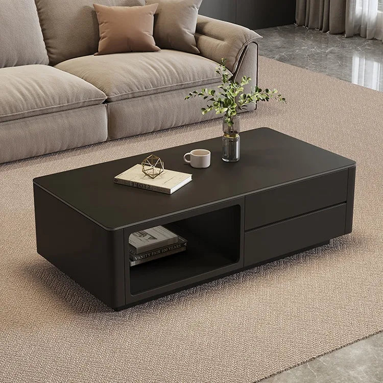 Coffee table Black White COLOR1 COLOR2 Solid wood Sintered Stone htyjj-6604