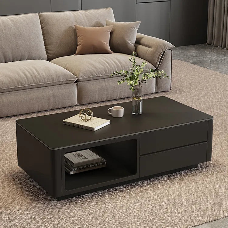 Coffee table Black White COLOR1 COLOR2 Solid wood Sintered Stone htyjj-6604