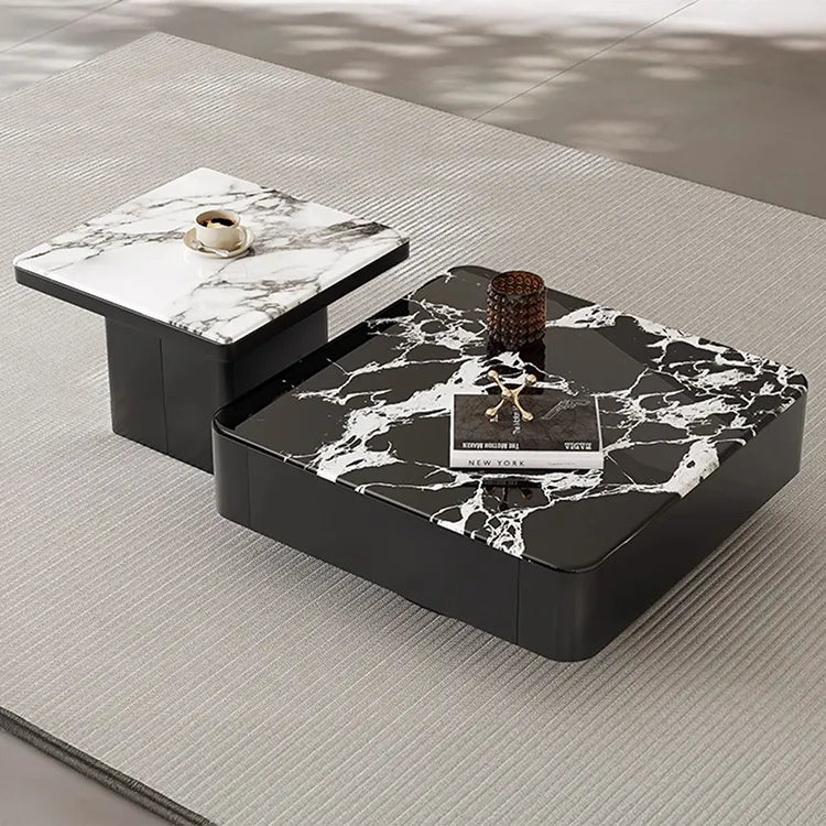 Coffee table COLOR1 COLOR2 Solid wood Multi-layer board Sintered Stone htyjj-6608