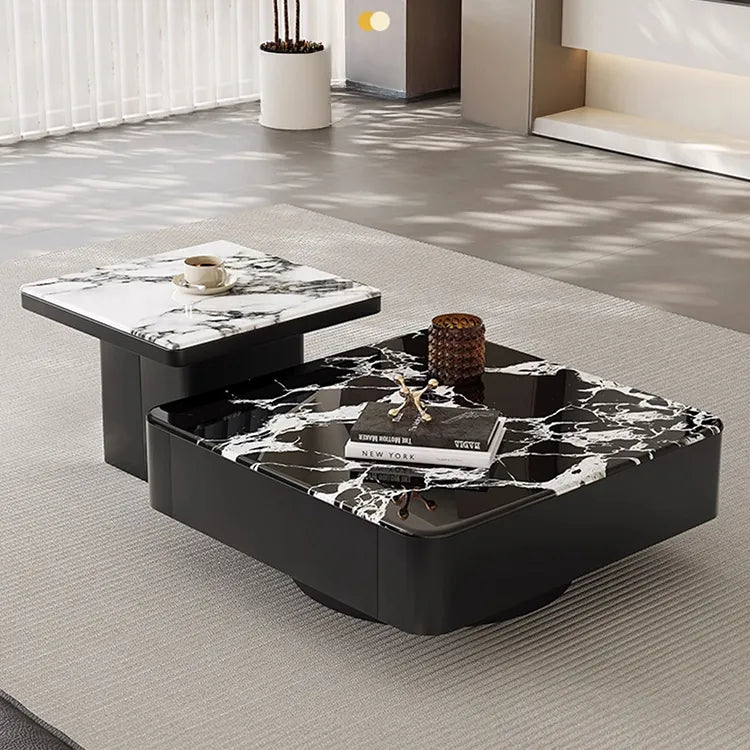 Coffee table COLOR1 COLOR2 Solid wood Multi-layer board Sintered Stone htyjj-6608