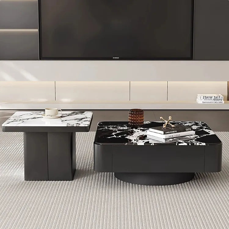 Coffee table COLOR1 COLOR2 Solid wood Multi-layer board Sintered Stone htyjj-6608