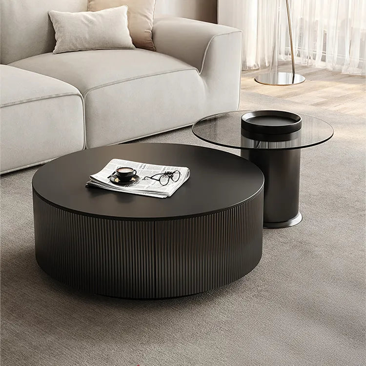 Coffee table COLOR1 Black Sintered Stone Eco-friendly Board htyjj-6612