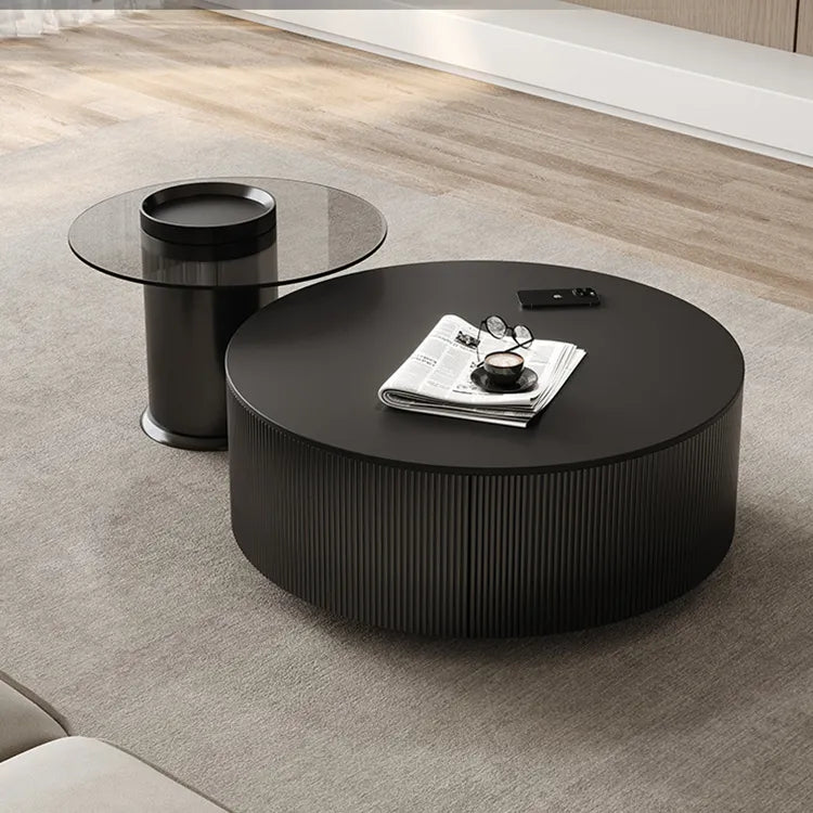 Coffee table COLOR1 Black Sintered Stone Eco-friendly Board htyjj-6612