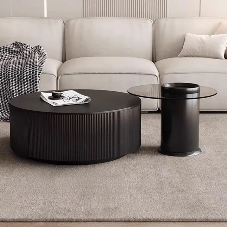 Coffee table COLOR1 Black Sintered Stone Eco-friendly Board htyjj-6612