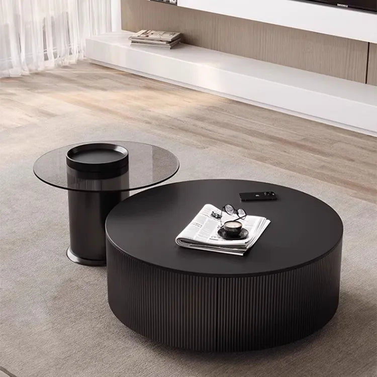 Coffee table COLOR1 Black Sintered Stone Eco-friendly Board htyjj-6612