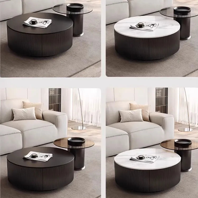 Coffee table COLOR1 Black Sintered Stone Eco-friendly Board htyjj-6612