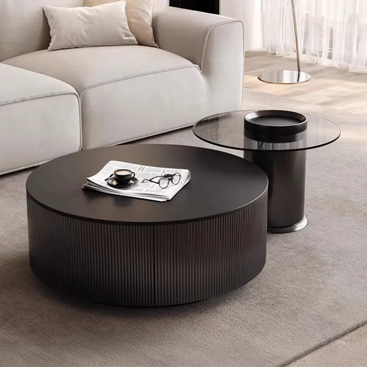 Coffee table COLOR1 Black Sintered Stone Eco-friendly Board htyjj-6612