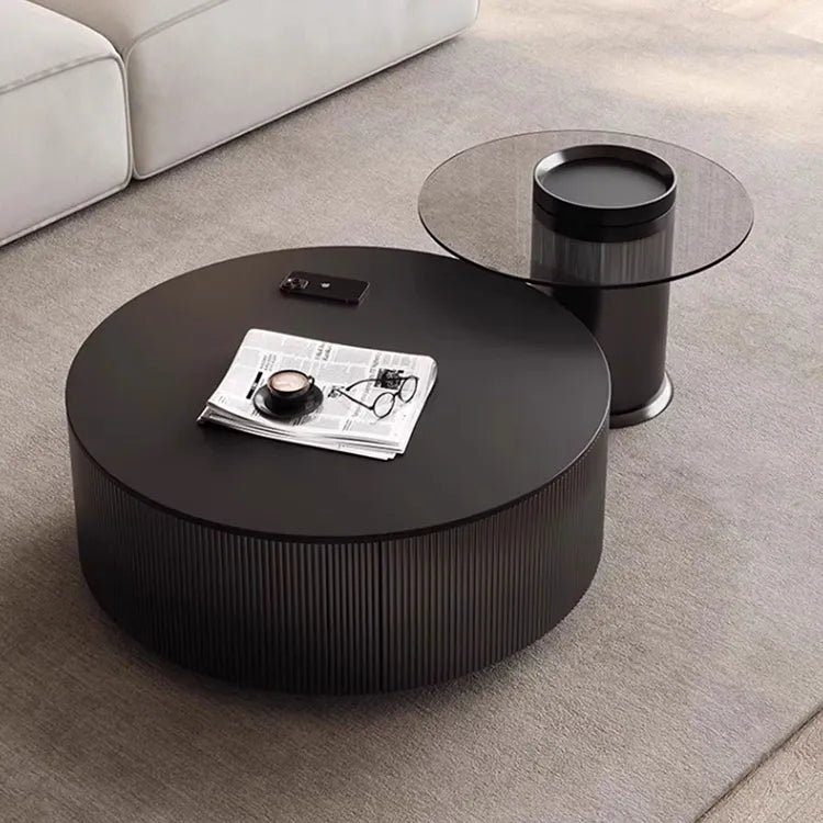 Coffee table COLOR1 Black Sintered Stone Eco-friendly Board htyjj-6612