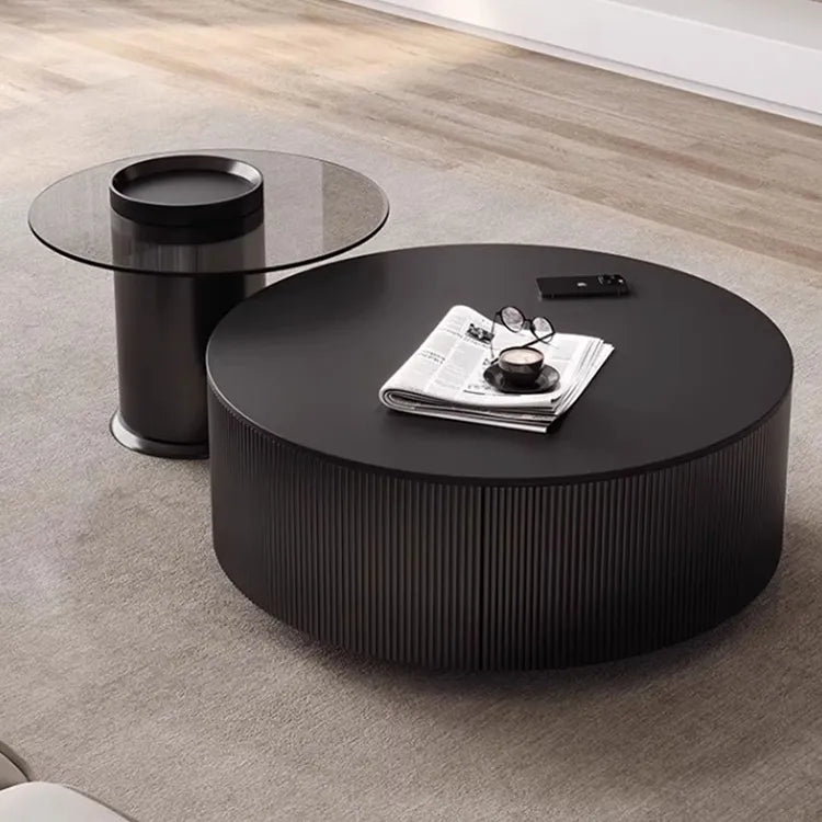 Coffee table COLOR1 Black Sintered Stone Eco-friendly Board htyjj-6612