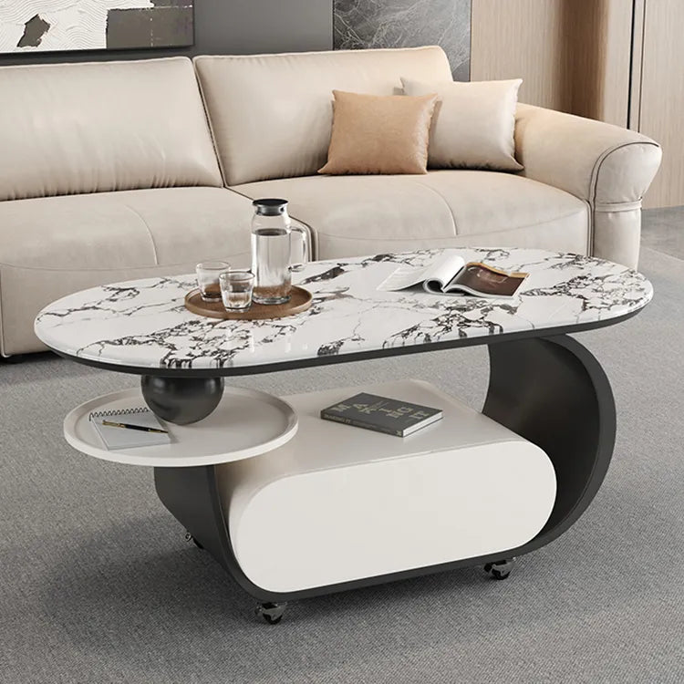 Coffee table COLOR1 COLOR2 COLOR3 Sintered Stone Solid wood htyjj-6616